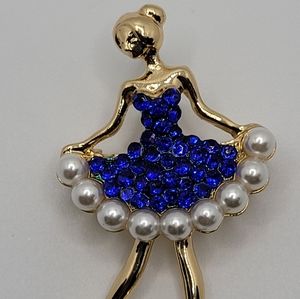 Beautiful Dancing Ballerina Brooch pin.